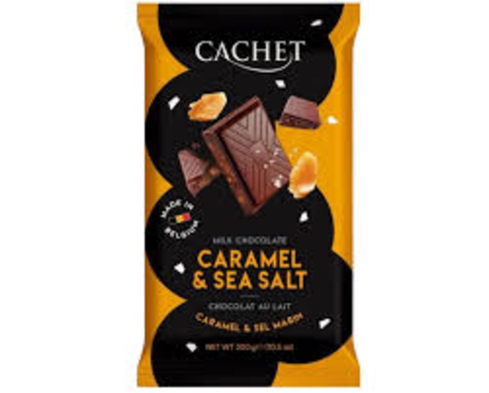 Cachet Шоколад Молочний 32% з карамеллю  та сіллю 300г