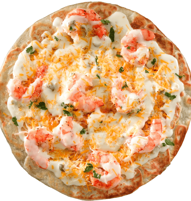 Pizza Pesto & Camaron