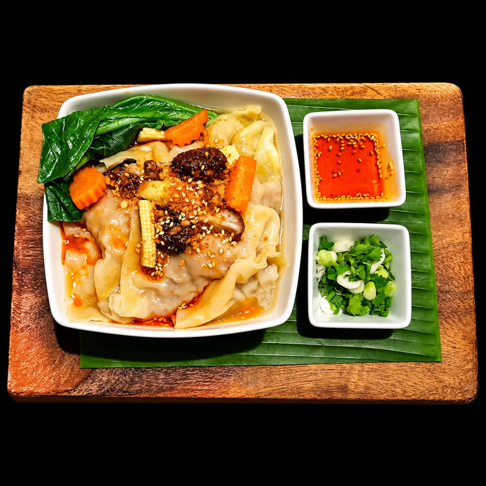 四川猪肉虾仁混沌汤 Sichuan Wonton Soup