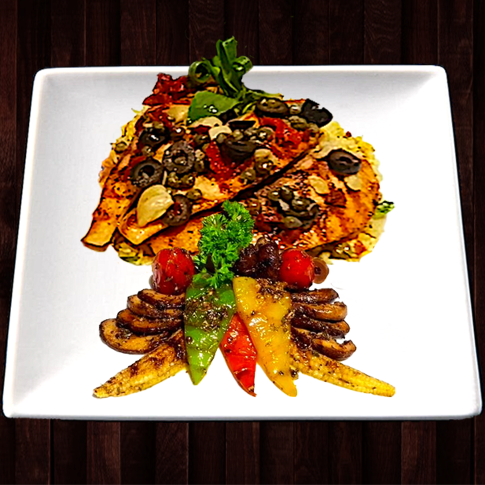 Grilled Salmon Mediterranean Style
