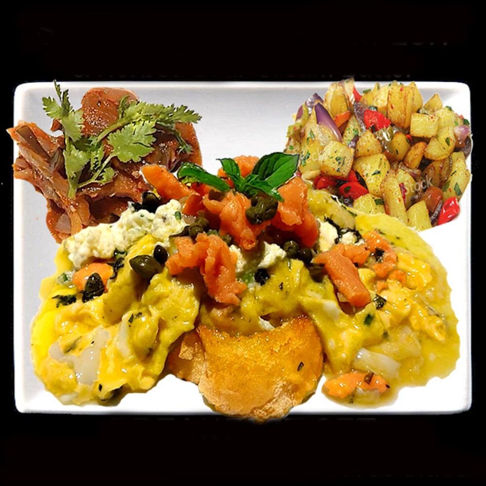 Herb Scrambled Eggs w/ LOX