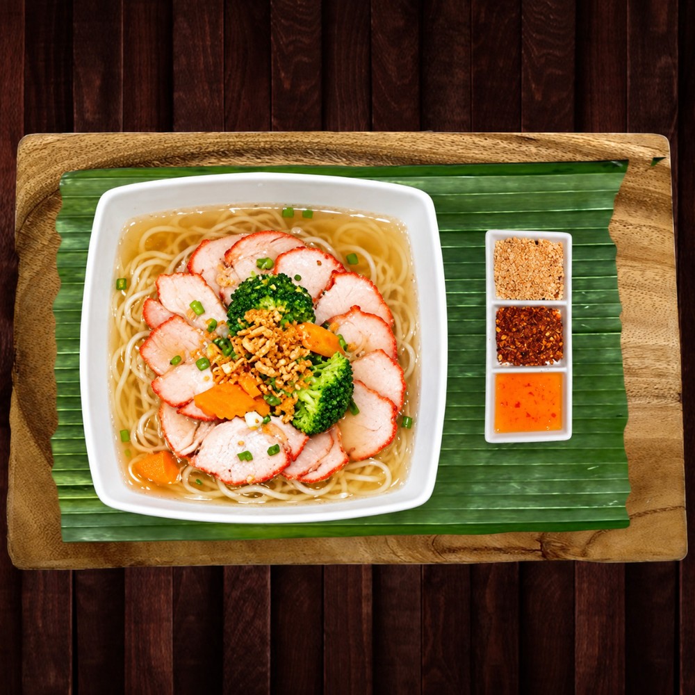 Thai Noodle Soup with Red Pork