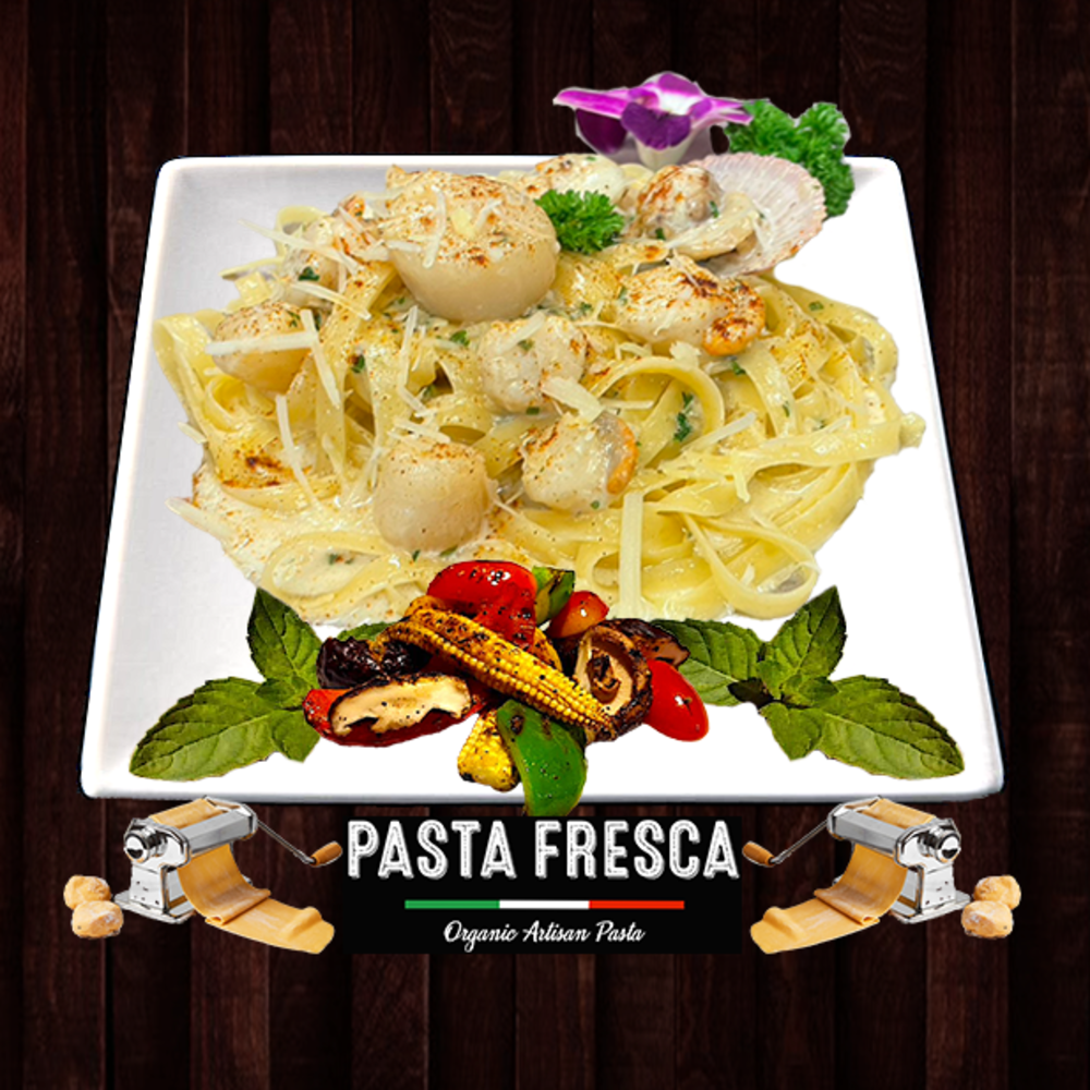 Sea Scallop Pasta w/ Lemon Cream Sauce