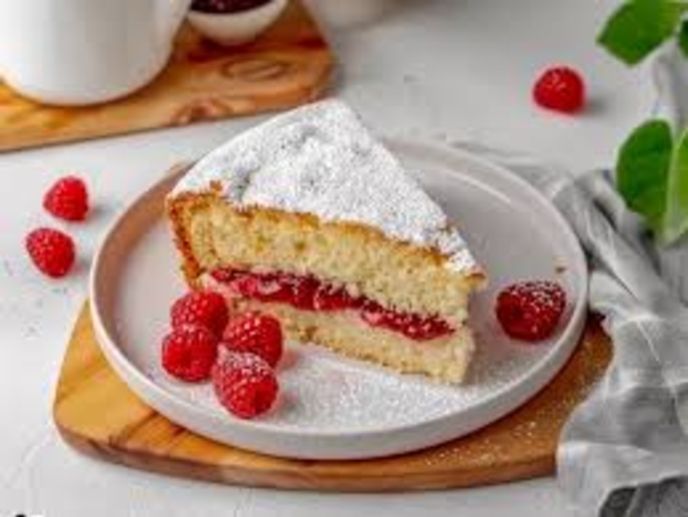 Бісквіт із фруктовим джемом і фруктами  100г