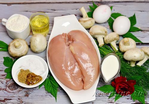 Млинці з куркою + гриби