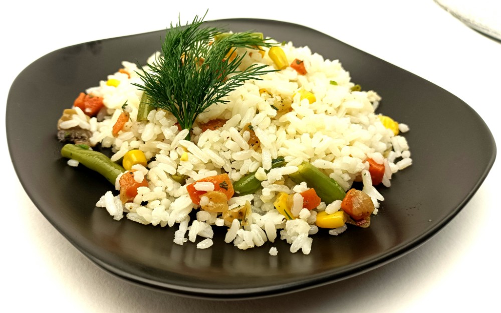 Рис з овочами та шпінатом,250г
