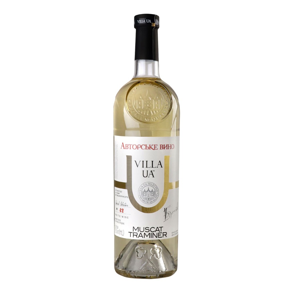 Вино Muscat Traminer біле напівсолодке Villa UA