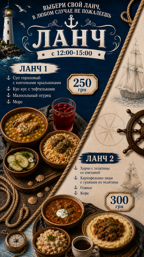 Ланч  Боцмана  Вівторок