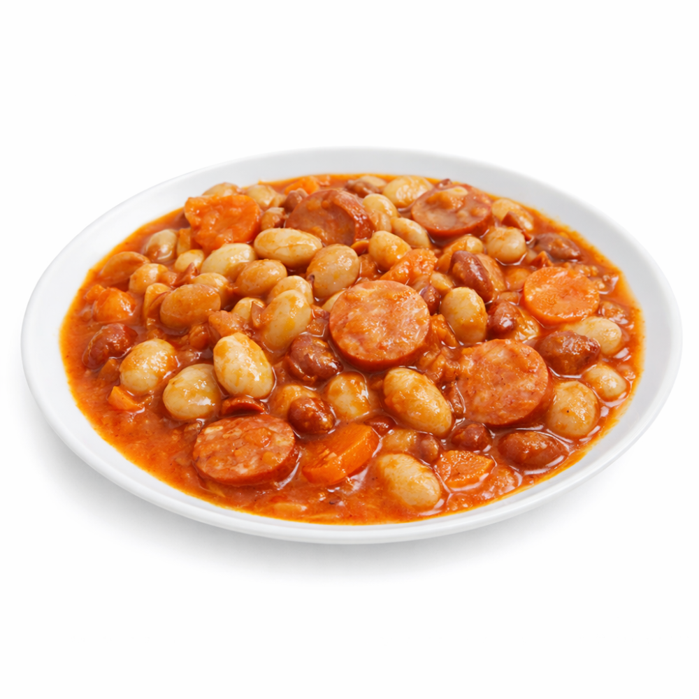 квасоля з ковбасками