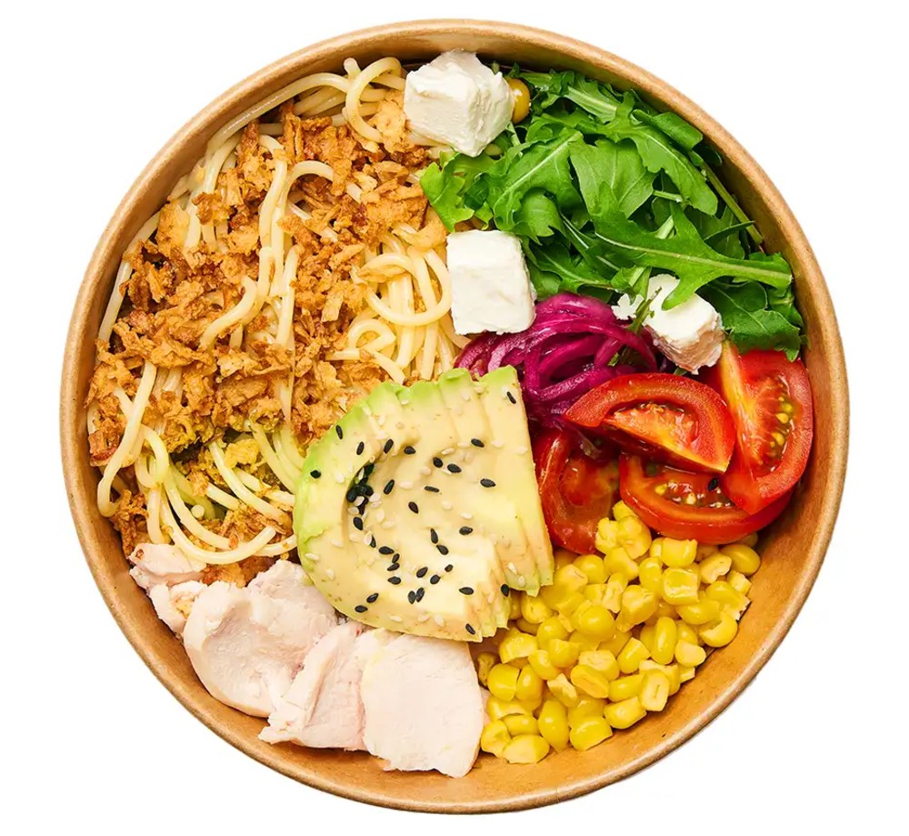 Боус з куркою, авокадо та чері / Chicken, Avocado & Cherry Tomato Bowl