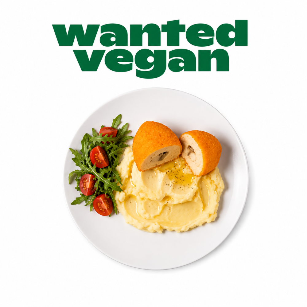 Котлета по-київськи веганська з гарніром та салатом / Vegan Kyiv-style cutlet
