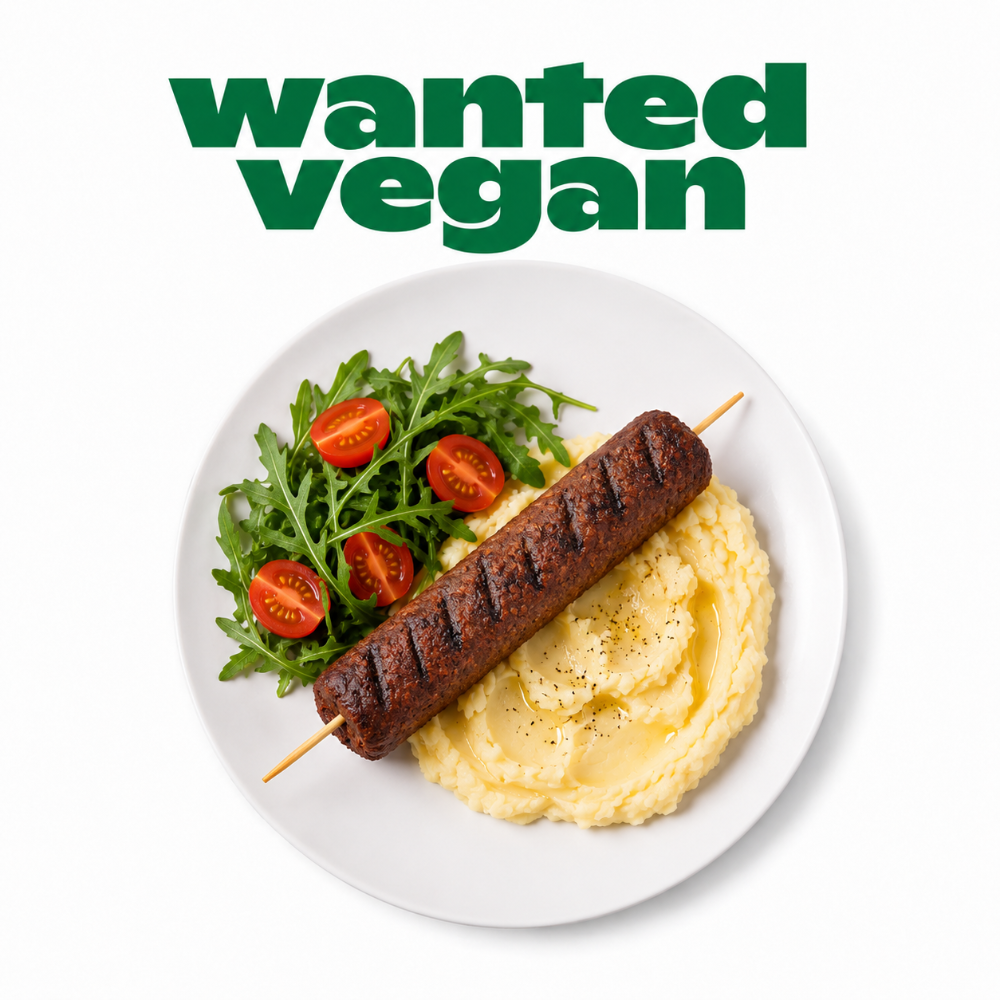 Кебаб веганський з гарніром та салатом / ﻿Grilled vegan kebab