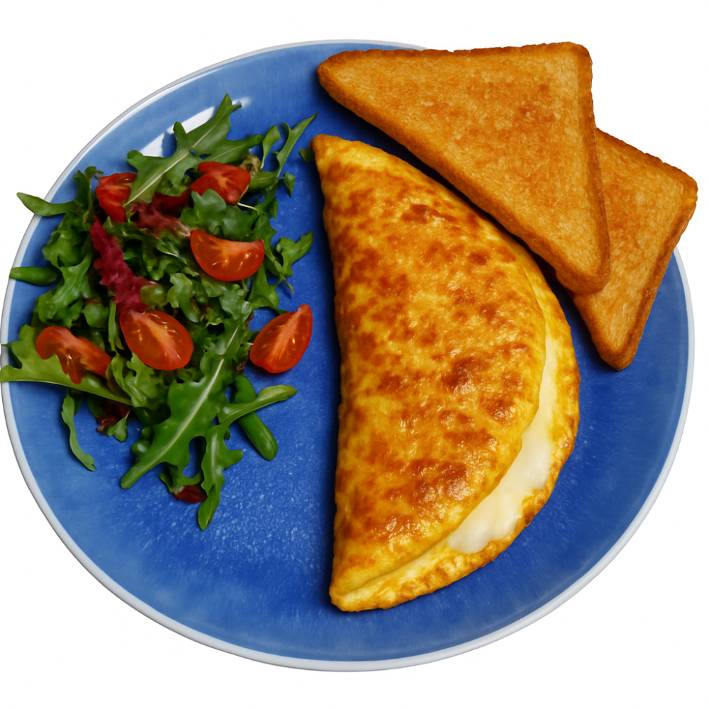 Французький омлет з моцарелою / Omelet with mozzarella
