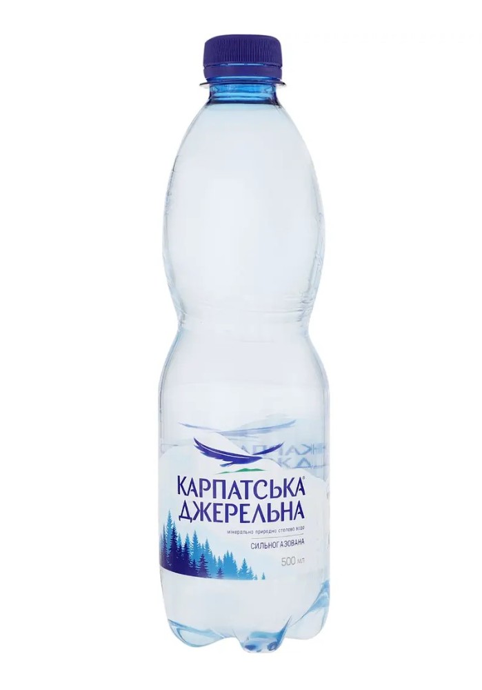 Вода Карпатська джерельна сильногаз. 0,5л 
