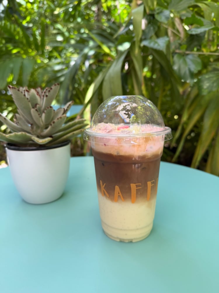 Island Rose Iced Latte