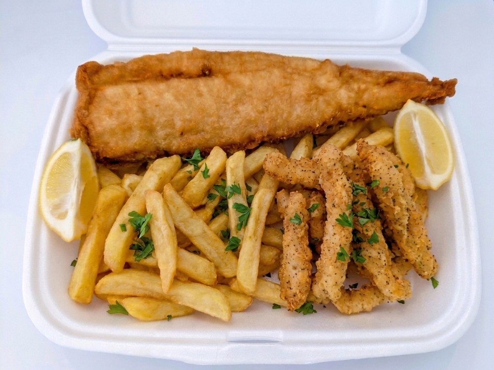 Fish 300g, Calam 125g & 300g Chips Combo