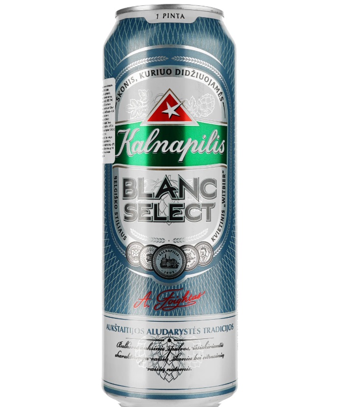 Пиво Kalnapilis Blanc Select 0.568 ж/б,шт