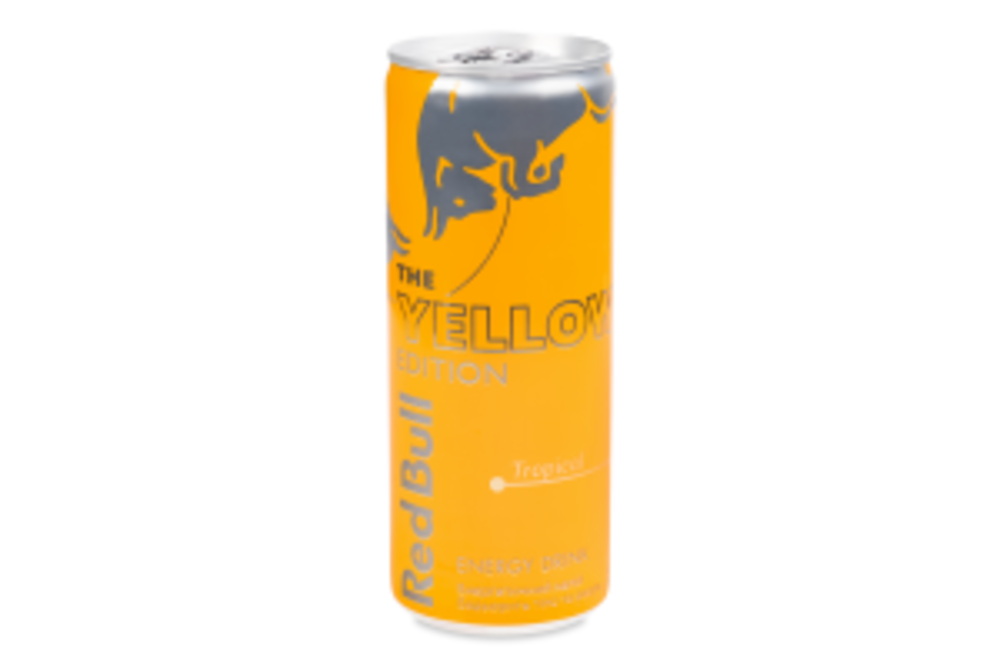 Напій енергетичний безалкогольний сильногазований Tropical The Yellow Edition Red Bull з/б 250мл