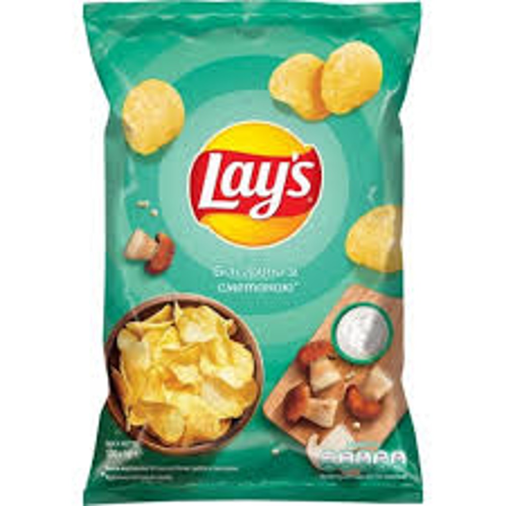 Чіпси Lay's картопляні зі смаком білих грибів зі сметаною 120г