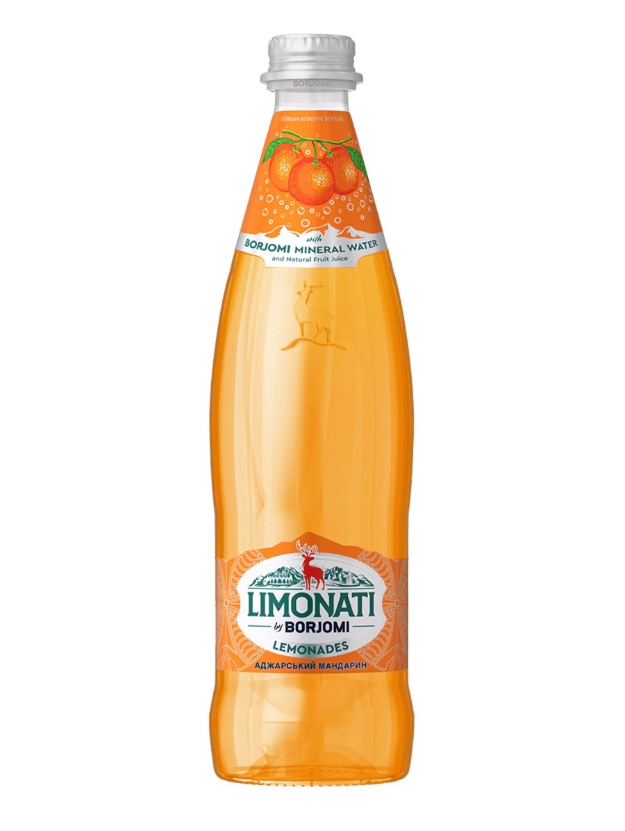Боржомі 0,5 л (скло) зі смаком аджарського мандарину