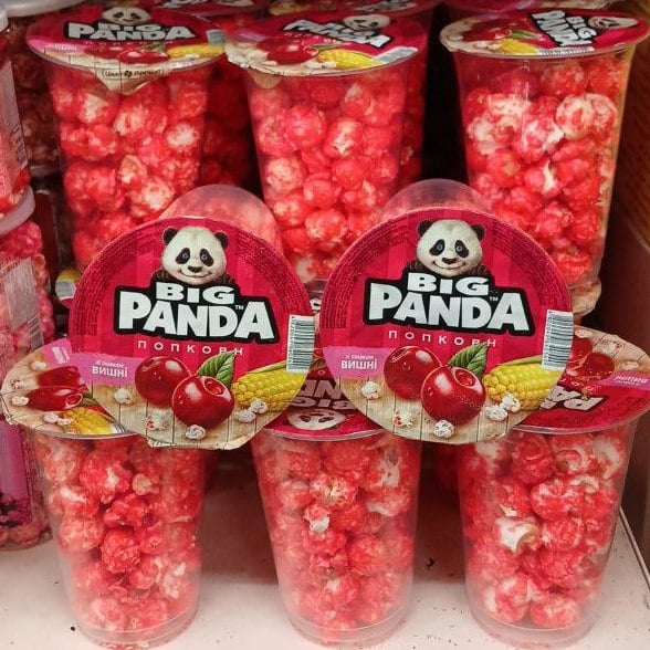 Попкорн стакан "Вишня" PANDA (2), (Мега), 60г