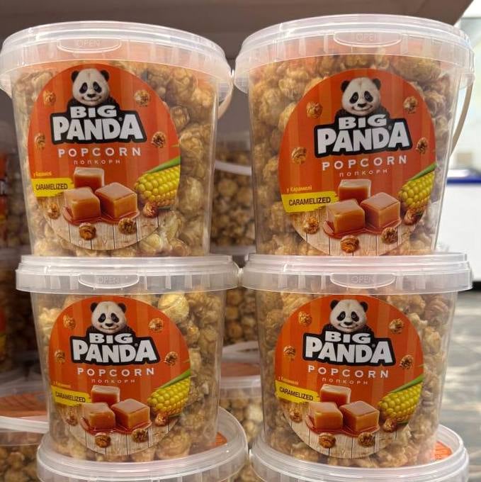 Попкорн Карамель PANDA відро. (Мега), 170г