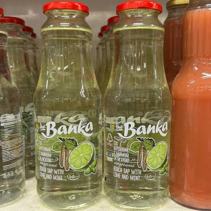 Сік березовий з лаймом та м'ятою (The Banka), 1л