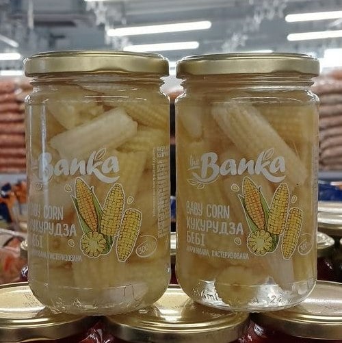 Кукурудза бебі маринована " Baby corn" (The Banka) 300г