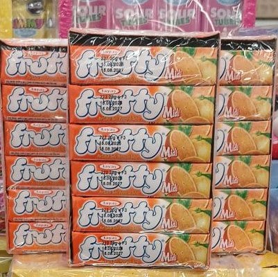 Жувальні цукерки FRUTTY MIDI помаранч (Панда, Смарті), 24шт
