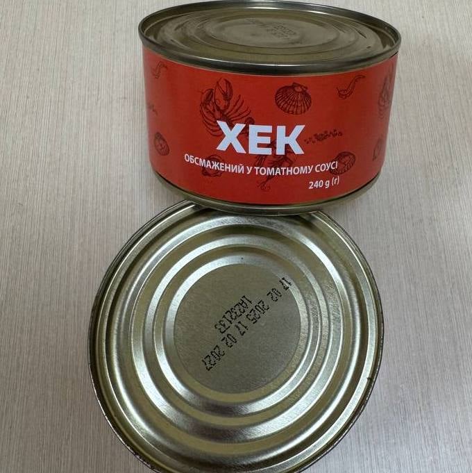 Консерва Хек у том.соусі "Рибка-Затока" з/б, (Мега) 240г