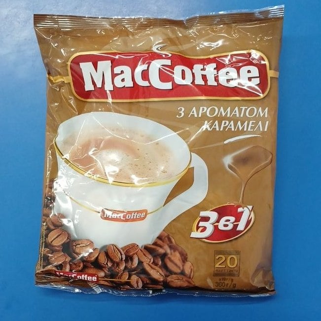 Мак Кофе 3 в 1 з ароматом Карамель 18г*20 (Комо. Kracks) 360г