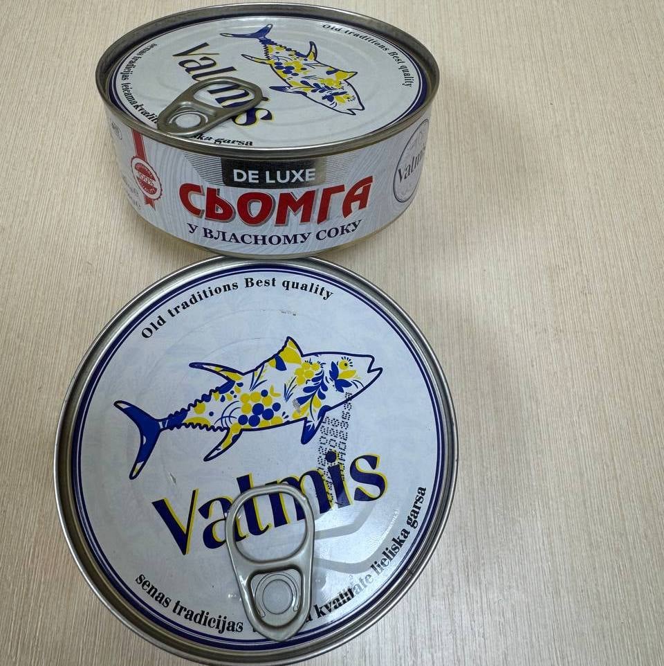 Консерва Сьомга DE LUXE, TM VALMIS з/б, (Мега) 240г