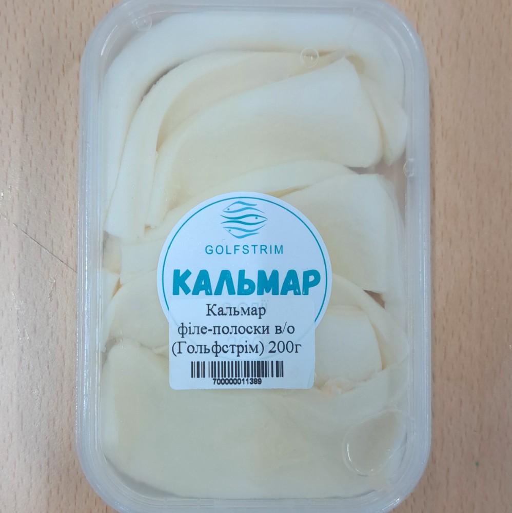 Кальмар філе-смужки в/о (Гольфстрім) 200г