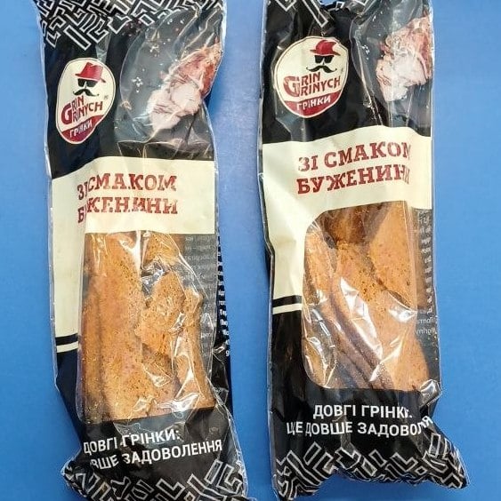 Grin Grinych Грінки зі смаком буженини (асорті) (Лакомка) 90г