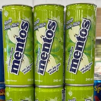 Напій Mentos Яблуко з/б (3434), 250мл