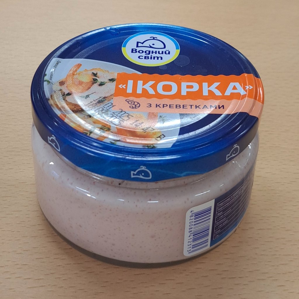 Паста "Ікорка" з креветками, 160г (Водний світ)