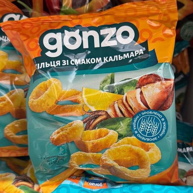 Кільця кукурудзяні, Кальмар, Gonzo, 40г