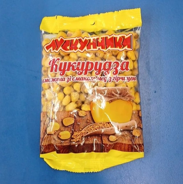 Лускунчики Кукурудза зі смак. Мед з гірчицею (Уко Снек), 80г