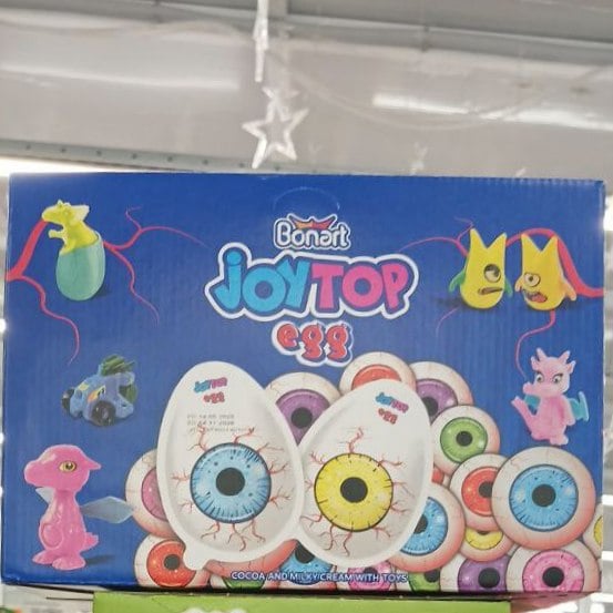 JOYTOP ЯЙЦЕ ОЧІ з шокол.крем. іграшка сюрприз (ПАНДА) 20г 24х6