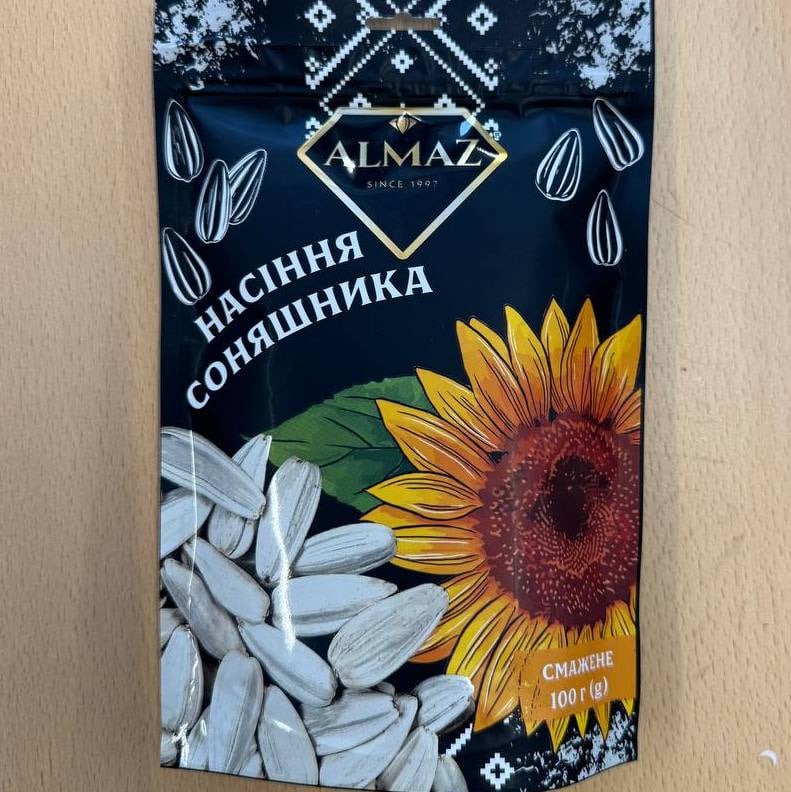 Насіння сонях смажене біле ALMAZ,(Ан Снек) 100г
