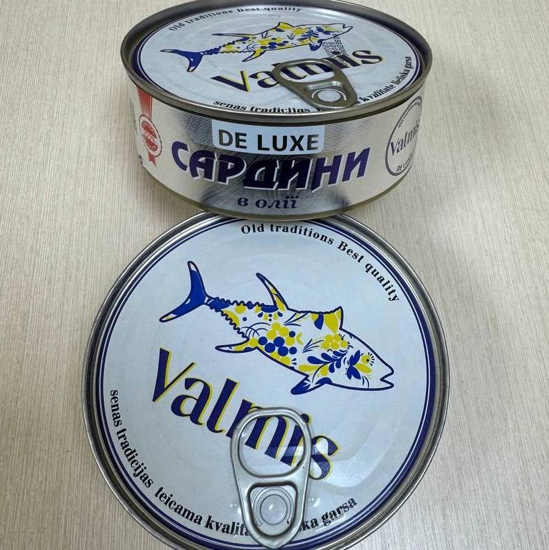 Консерва Сардина в олії DE LUXE, TM VALMIS з/б, (Мега) 240г