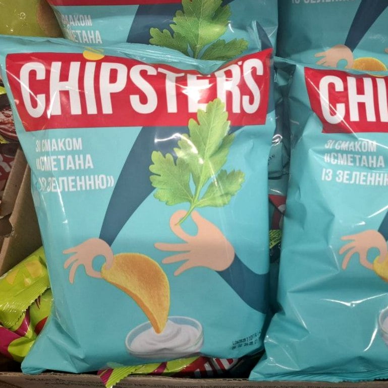 Чіпси TM Chipster's сметана та зелень (До бочкового) 110г