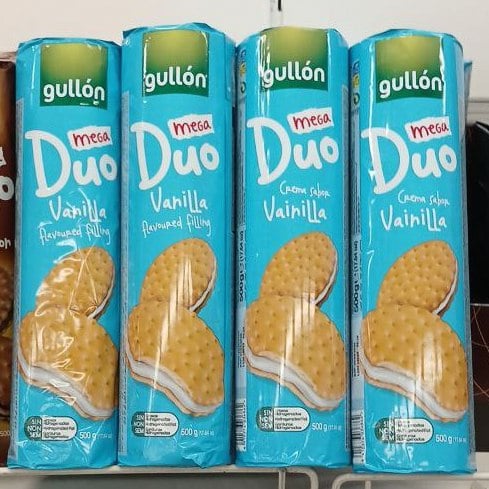 Печиво сендвич Duo Mega Vanilla з ванил. крем.(4444) 0.5кг