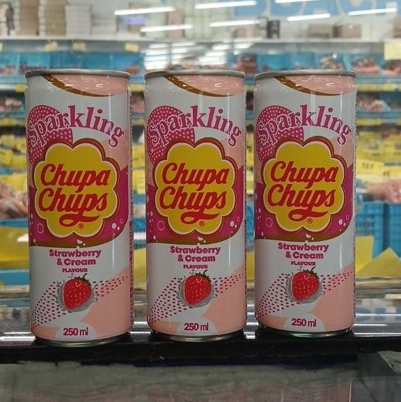 Напій Chupa Chups Полуниця вершки з/б (престиж-компані) 250мл
