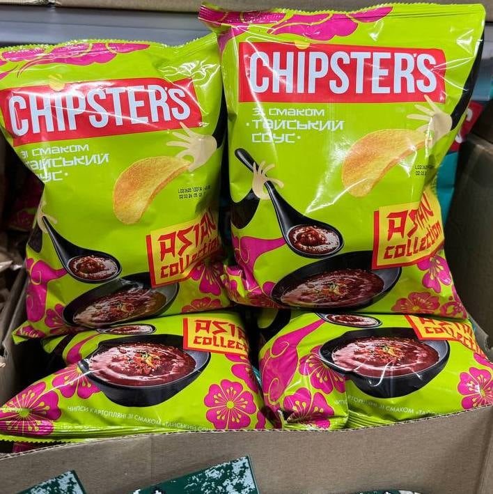 Чіпси картопляні зі смаком "Тайський соус" TM Chipster's (до бочкового), 100г