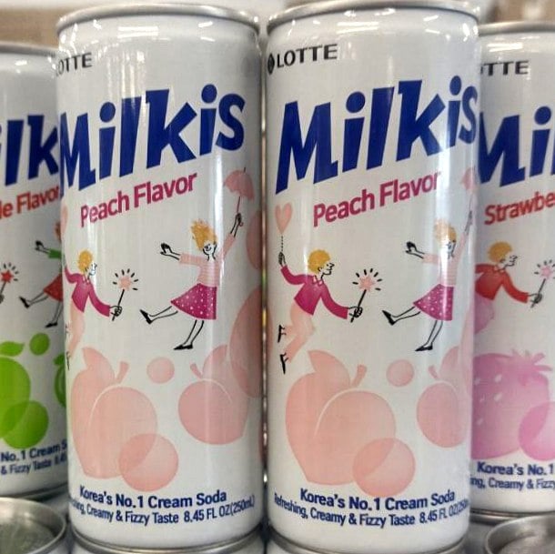 Напій газований Milkis Персик з/б (3434), 0.25мл