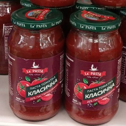 La`PASTA ТМ Томатна паста 25% скло (The Banka), 460г