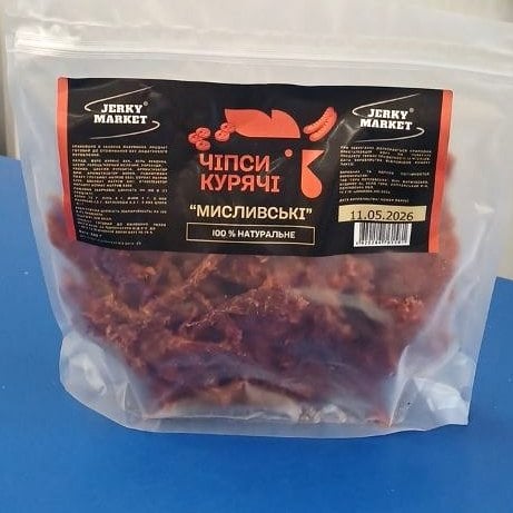 Чіпси курячі "Мисливські" JERKY MARKET (Терьохіна) 0.5кг