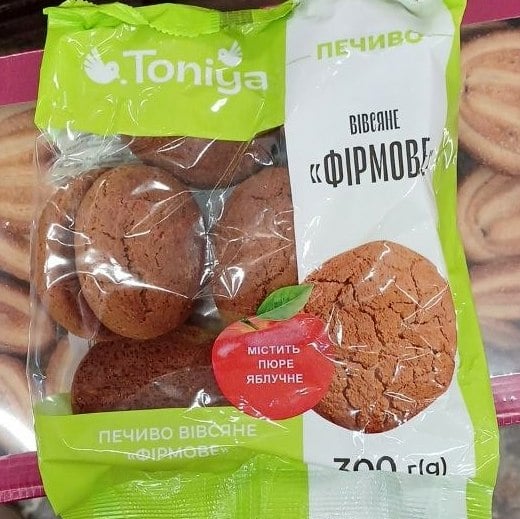 Печиво вівсяне ФІРМОВЕ ТМ Toniya (Павліш) 300г