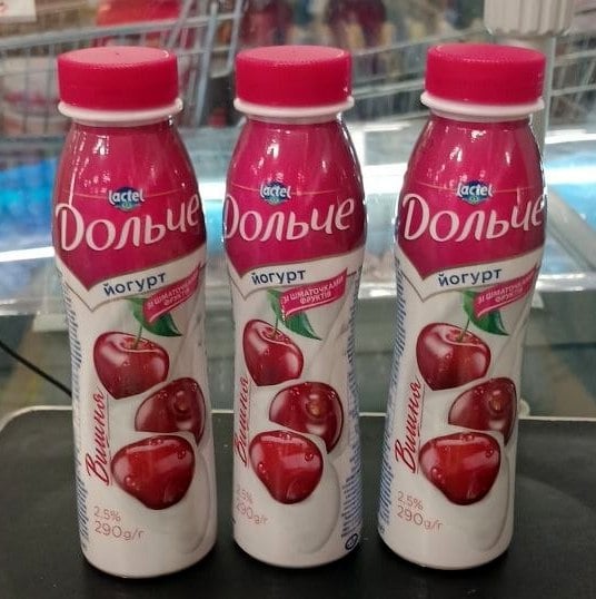 Дольче Йогурт з напов вишня 2,5% пляш (ЗДМ) 290г